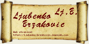 Ljubenko Brzaković vizit kartica